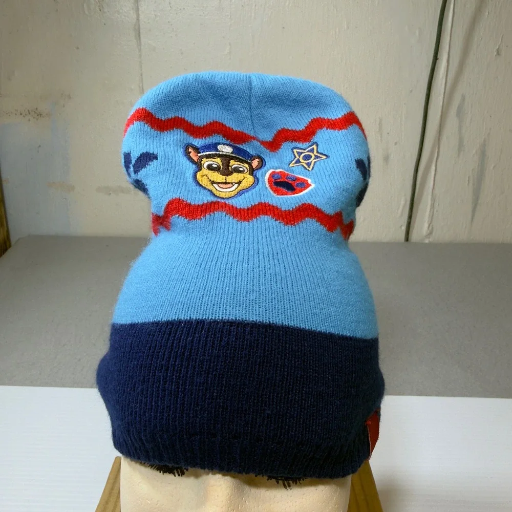 Paw Patrol Chase Blue Knit Beanie Toddler Kids Hat 2T-5T Chase Police Dog 2022